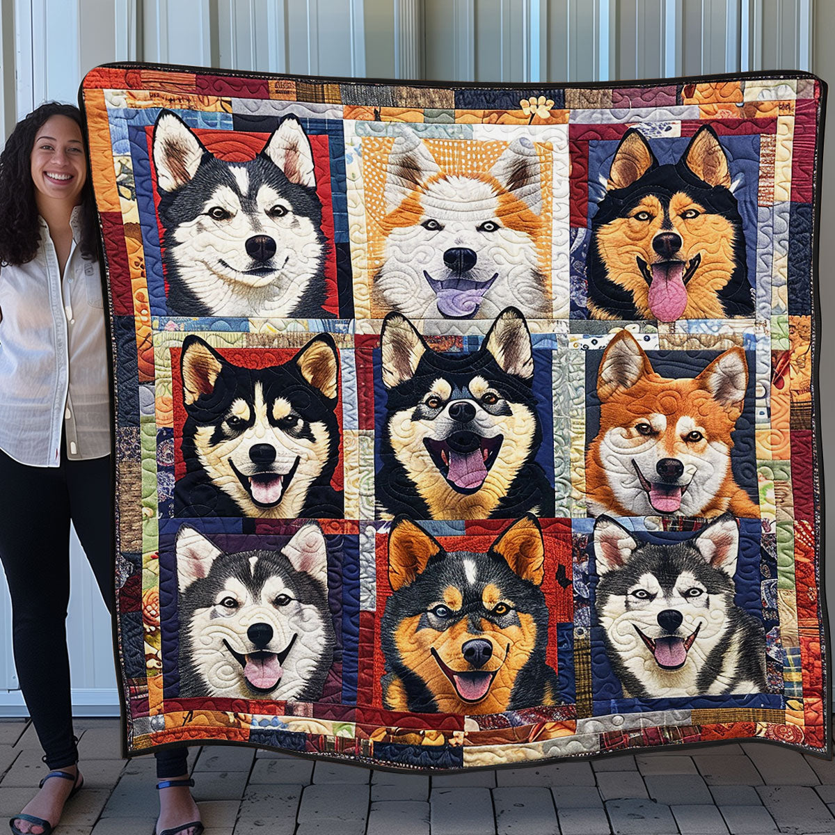 Adorable Husky SR0908019CL Quilt