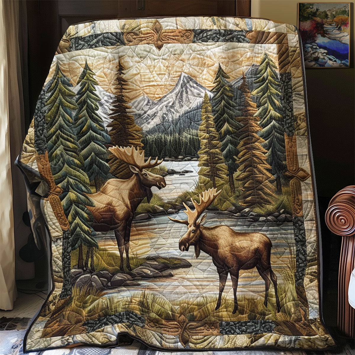 Alpine Moose Wilderness SR2208018CL Quilt