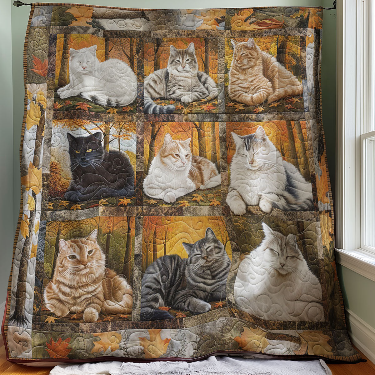 Autumn Cats WM1408054CL Quilt