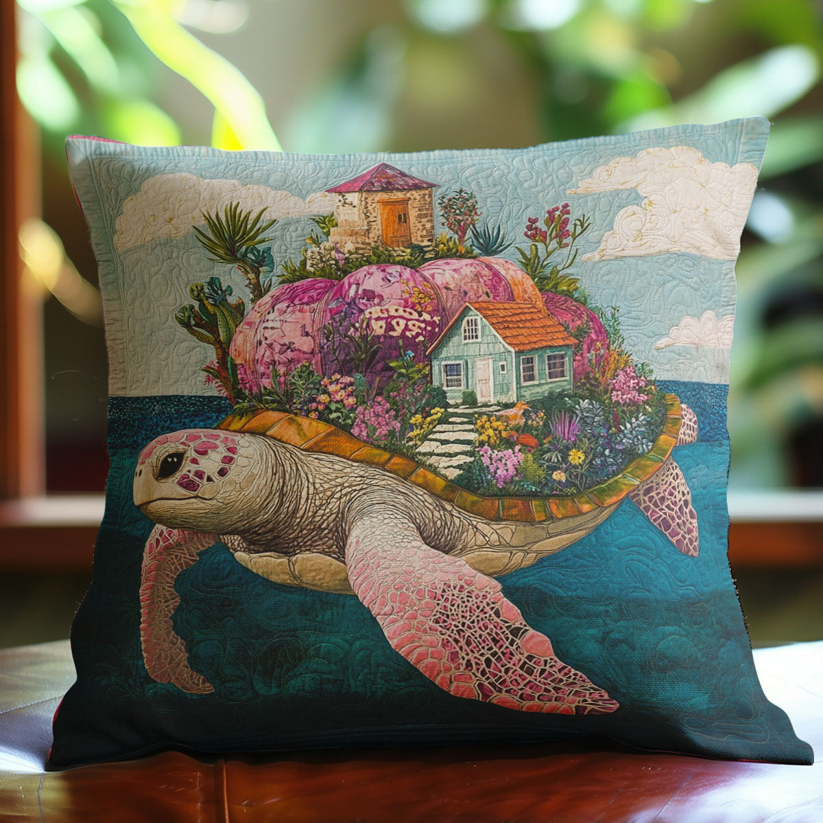 Back To Turtle Home WM0608101CL Quilt Pillow Case