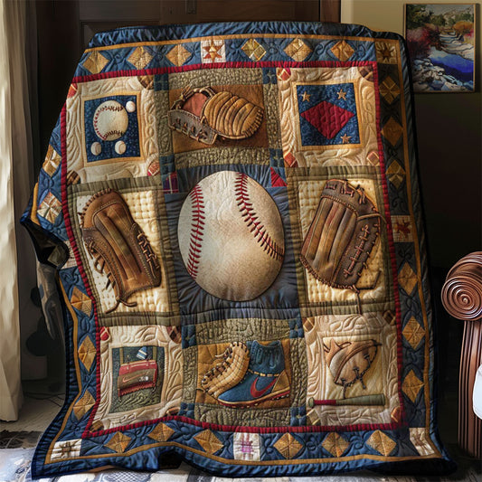 Baseball Stars and Stripes WN2608037CL Quilt