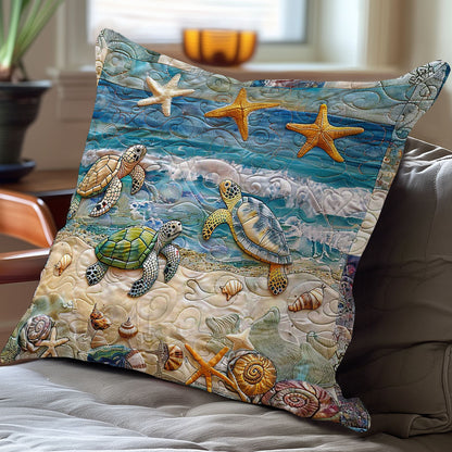 Beach Turtle Haven WN1408102CL Quilt Pillow Case