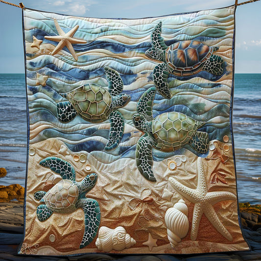 Beachside Turtle Refuge WN1408108CL Quilt