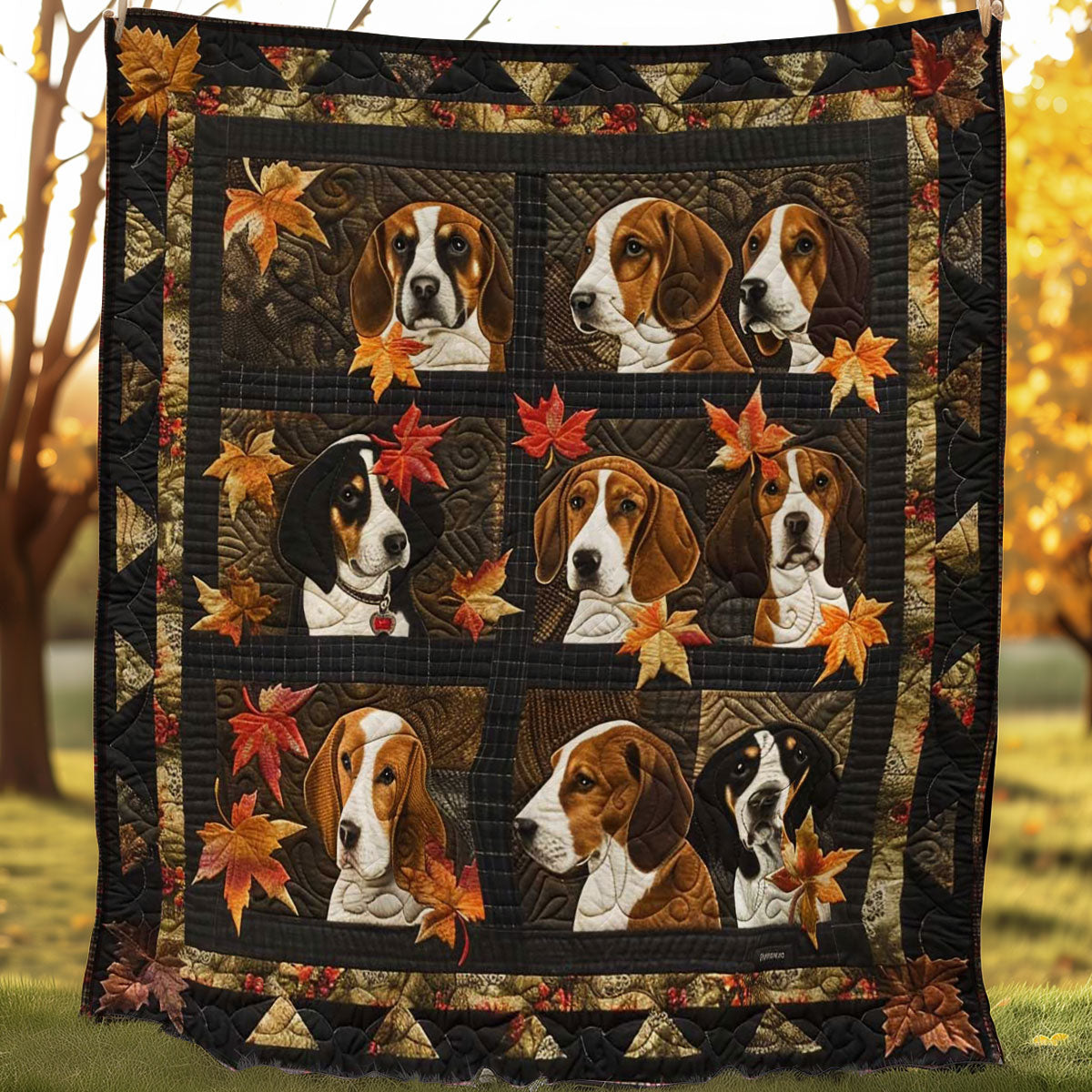 Beagle Family WN0808021CL Quilt