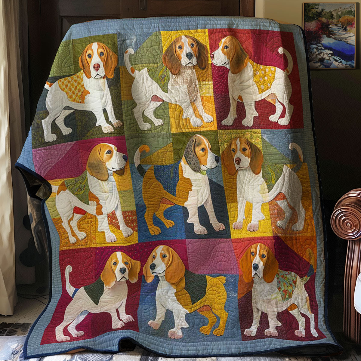 Beagle Funny WN2608098CL Quilt