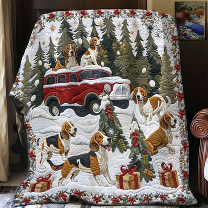 Beagles And Red Truck SR1508019CL Quilt