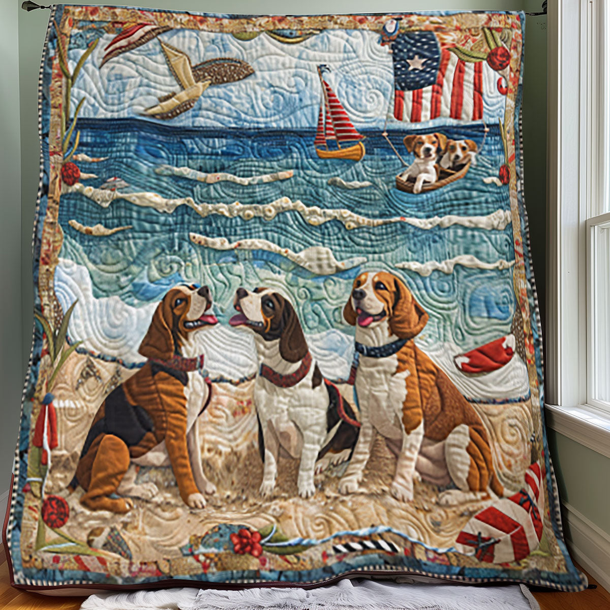 Beagles Vocation SR1008055CL Quilt