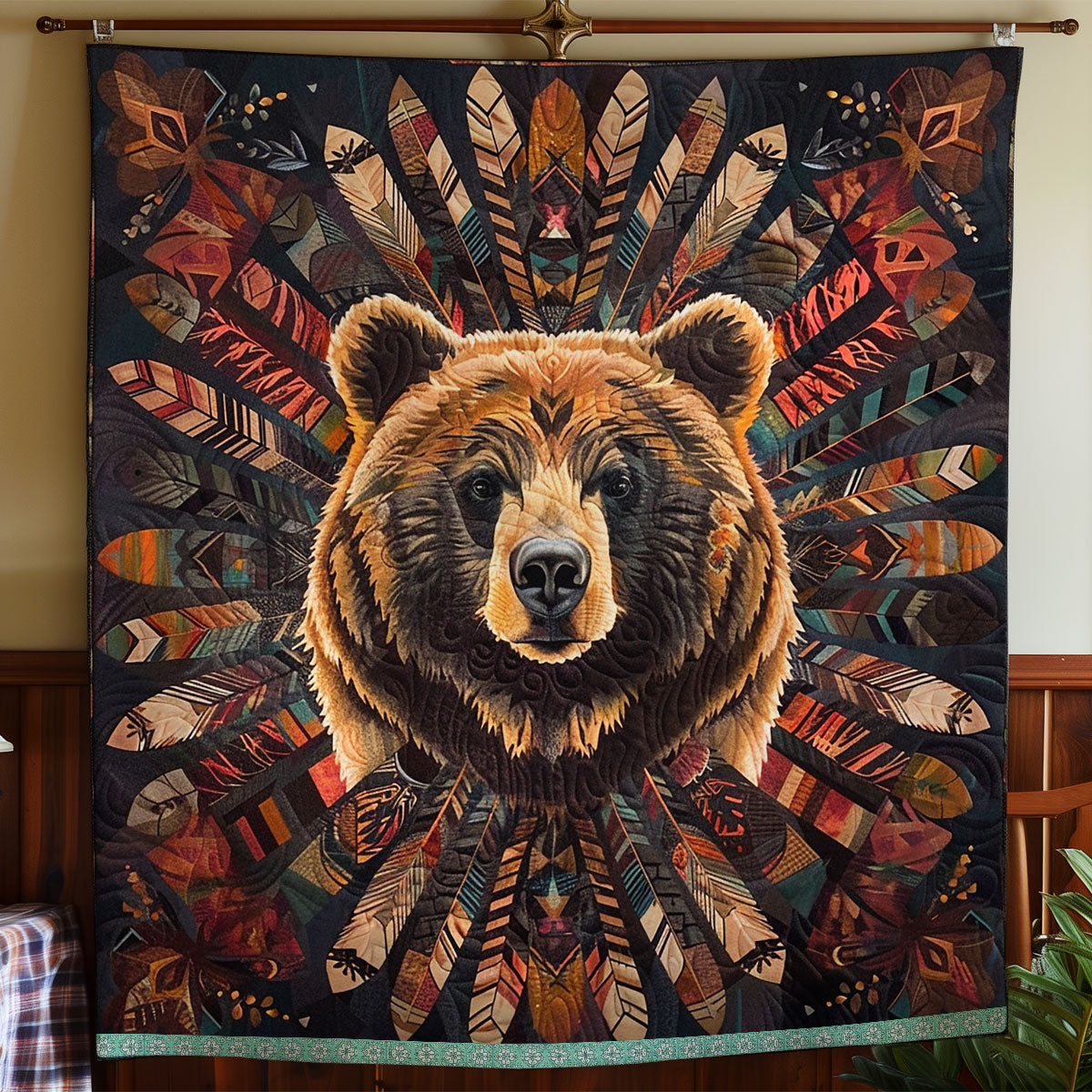 Bear Native American WN0909046CL Quilt