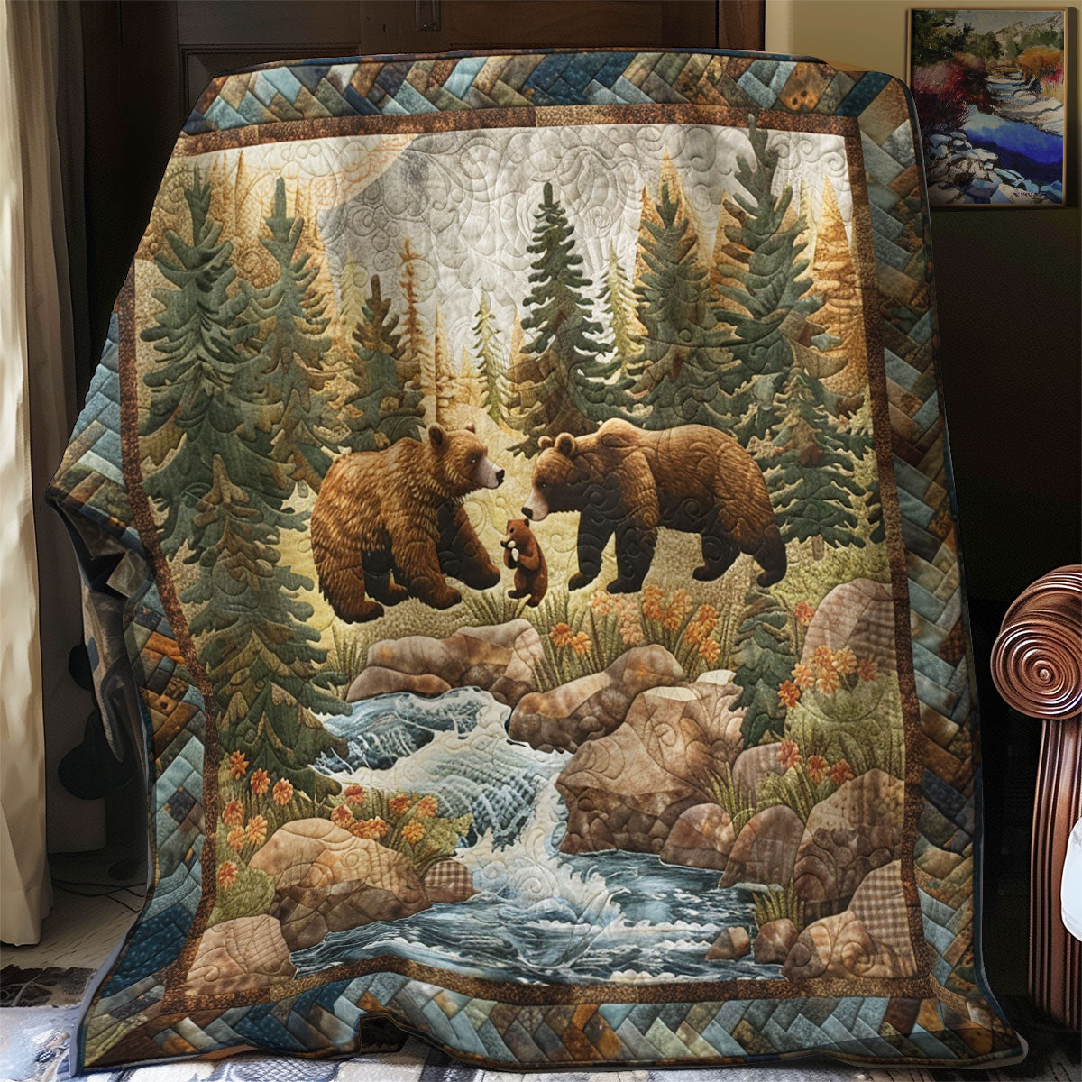 Bear Untamed Wilderness SR2208023CL Quilt