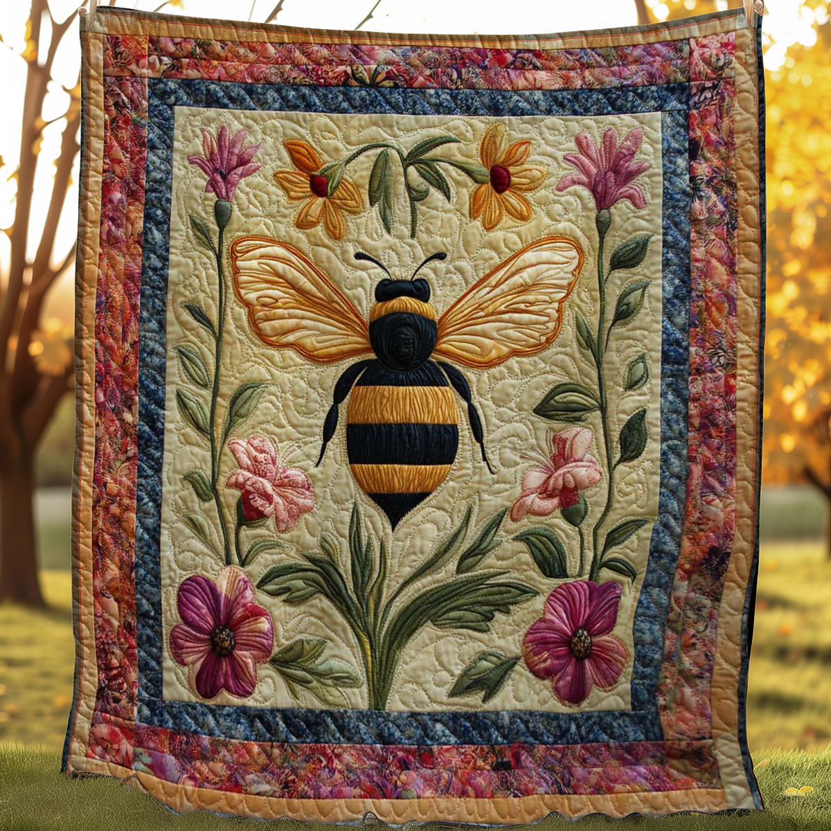 Bees and Blooms WN0208003CL Quilt