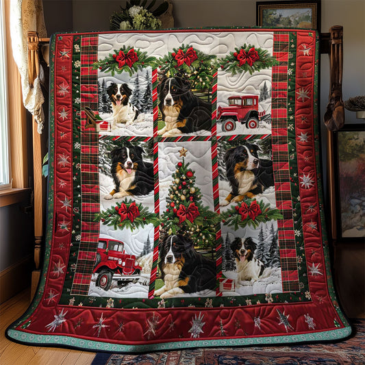 Bernese Mountain Christmas Adventure WN3008005CL Quilt