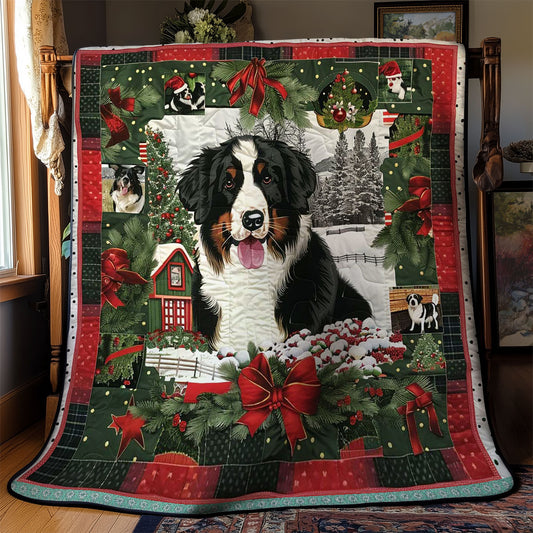 Bernese Mountain Christmas Tree Farm WN3008004CL Quilt