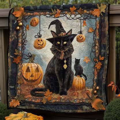 Black Cat's Haunted Pumpkin WN1908101CL Quilt