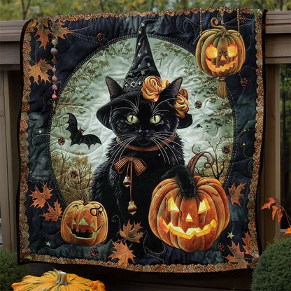 Black Cat's Pumpkin Spell WN1908103CL Quilt