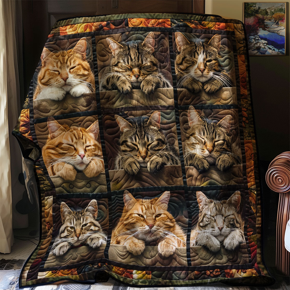 Blissful Cats WN2208021CL Quilt