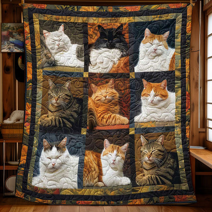 Blissful Naps Cats WN1508041CL Quilt