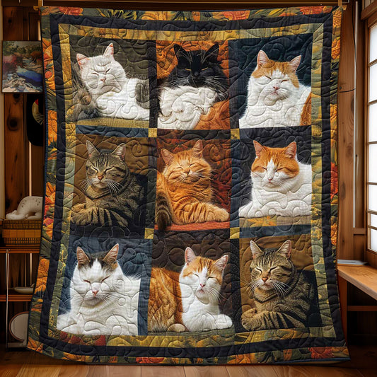 Blissful Naps Cats WN1508041CL Quilt