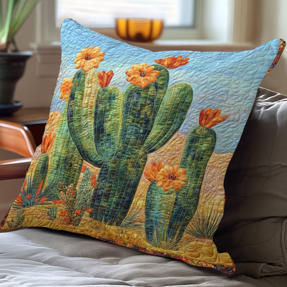 Blooming Cactus WN0308032CL Quilt Pillow Case