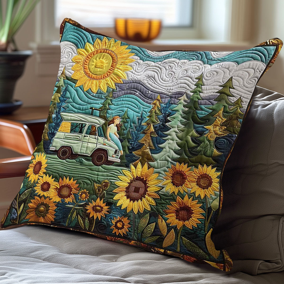 Blooming Camper WN1608050CL Quilt Pillow Case