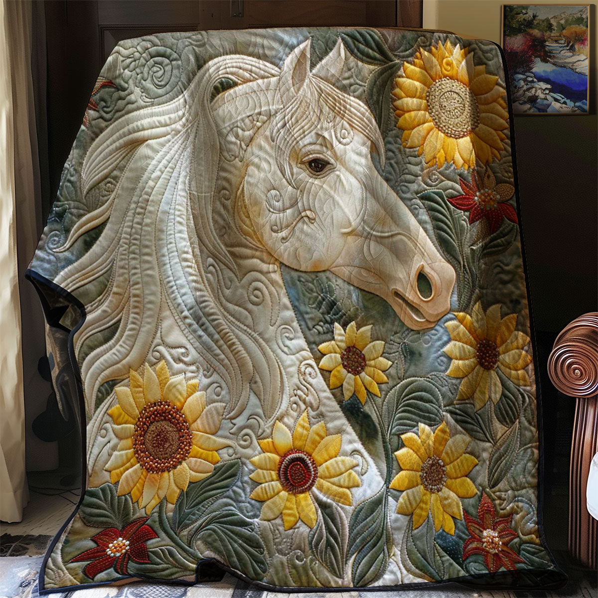 Blooming Horse WN2108081CL Quilt