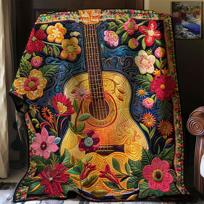 Boho Guitar Garden WN2208123CL Quilt