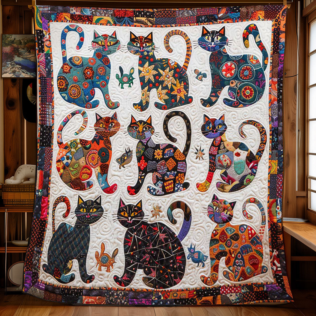 Brilliant Cats WN0908056CL Quilt