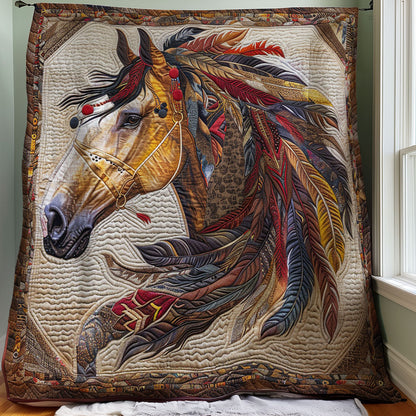 Brown Horse And Feather WM1308038CL Quilt