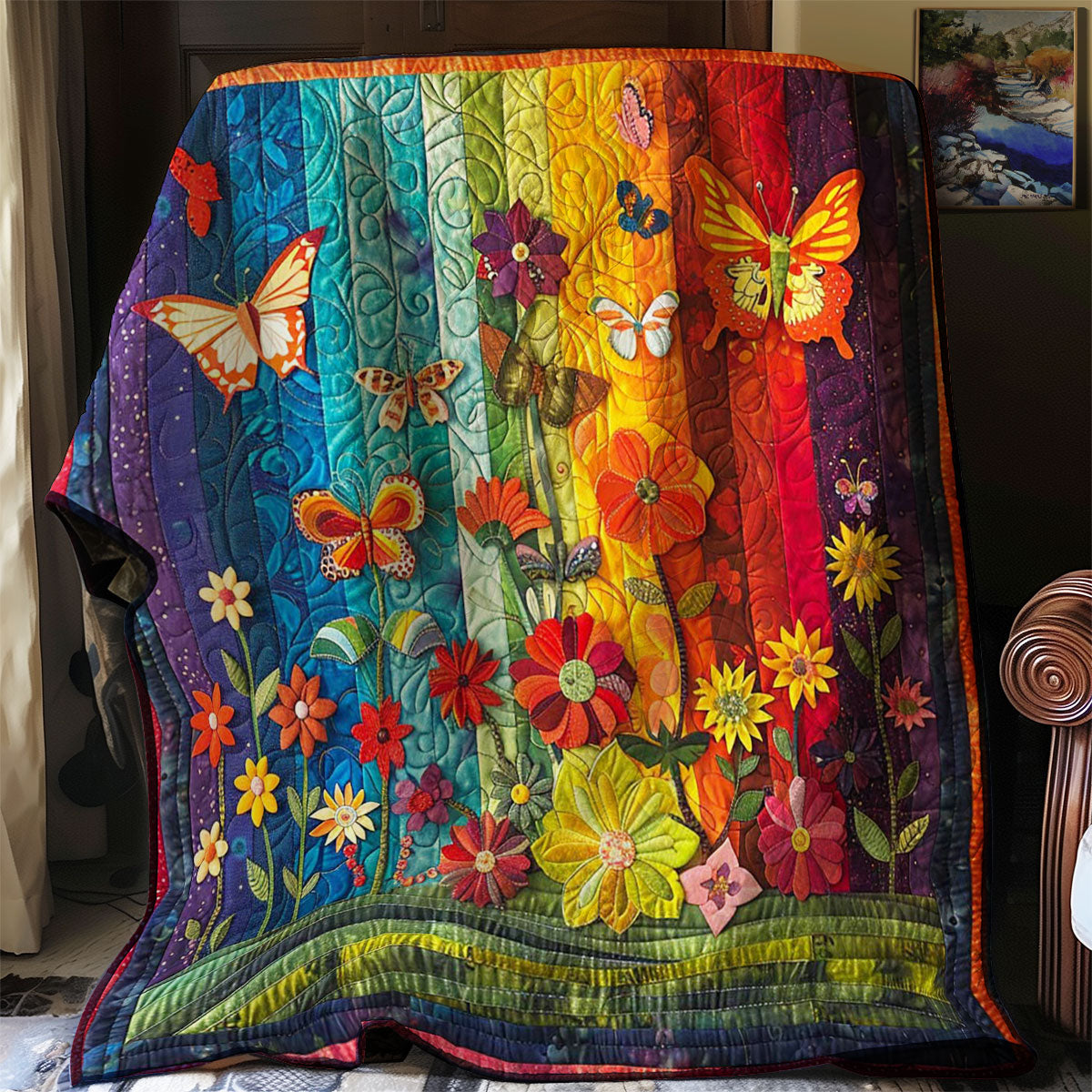 Butterfly Serenity In The Garden WN2608082CL Quilt