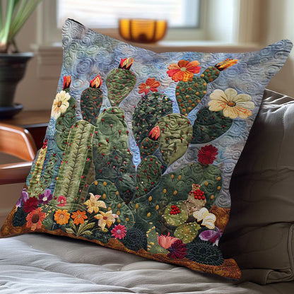 Cactus And Flowers WN2607038CL Quilt Pillow Case