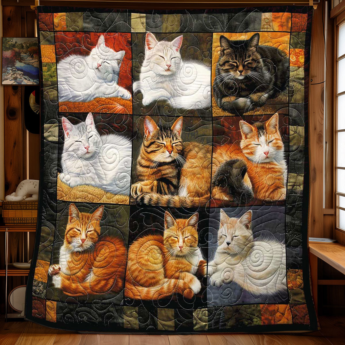 Calm Dreams Cats WN1508080CL Quilt