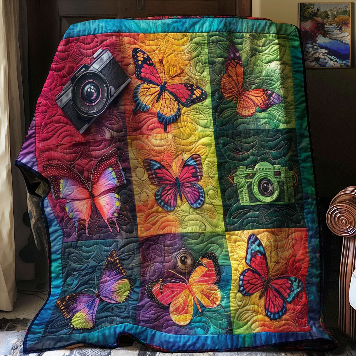 Camera's Colorful Butterfly World WN2608087CL Quilt
