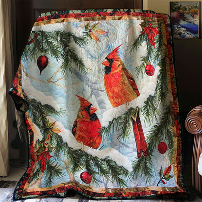 Cardinal's Frosty Companionship WN2608103CL Quilt