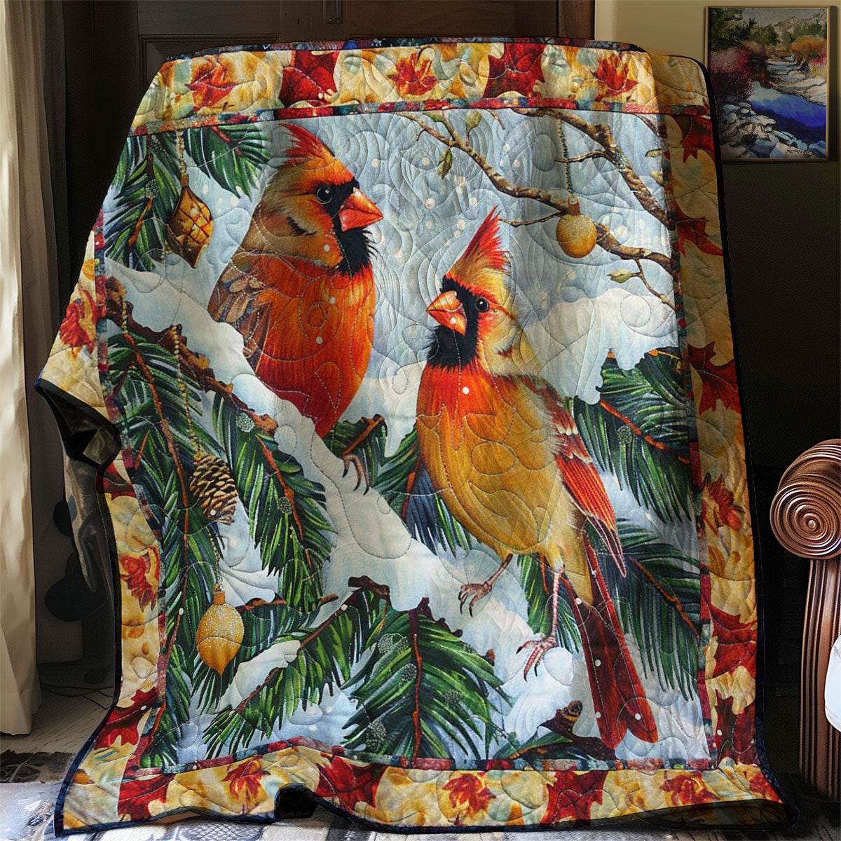 Cardinal's Frosty Romance WN2608065CL Quilt