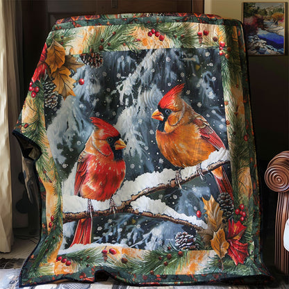 Cardinal's Snowy Embrace WN2608064CL Quilt