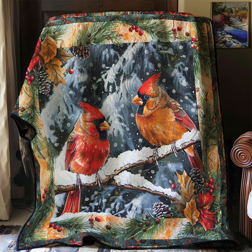 Cardinal's Snowy Embrace WN2608064CL Quilt