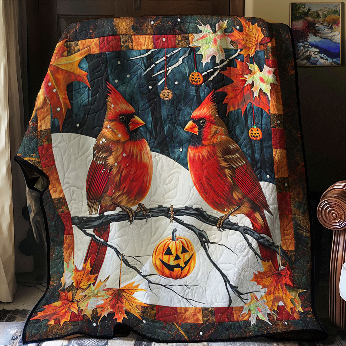 Cardinal's Winter Charm WN2608097CL Quilt