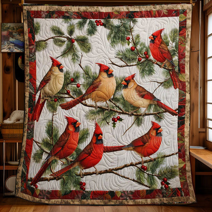 Cardinal's Winter Cheer WN1608011CL Quilt