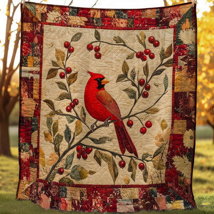 Cardinals And Berries WM0208004CL Quilt
