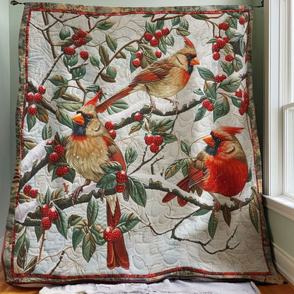 Cardinals And Berries WM1308017CL Quilt