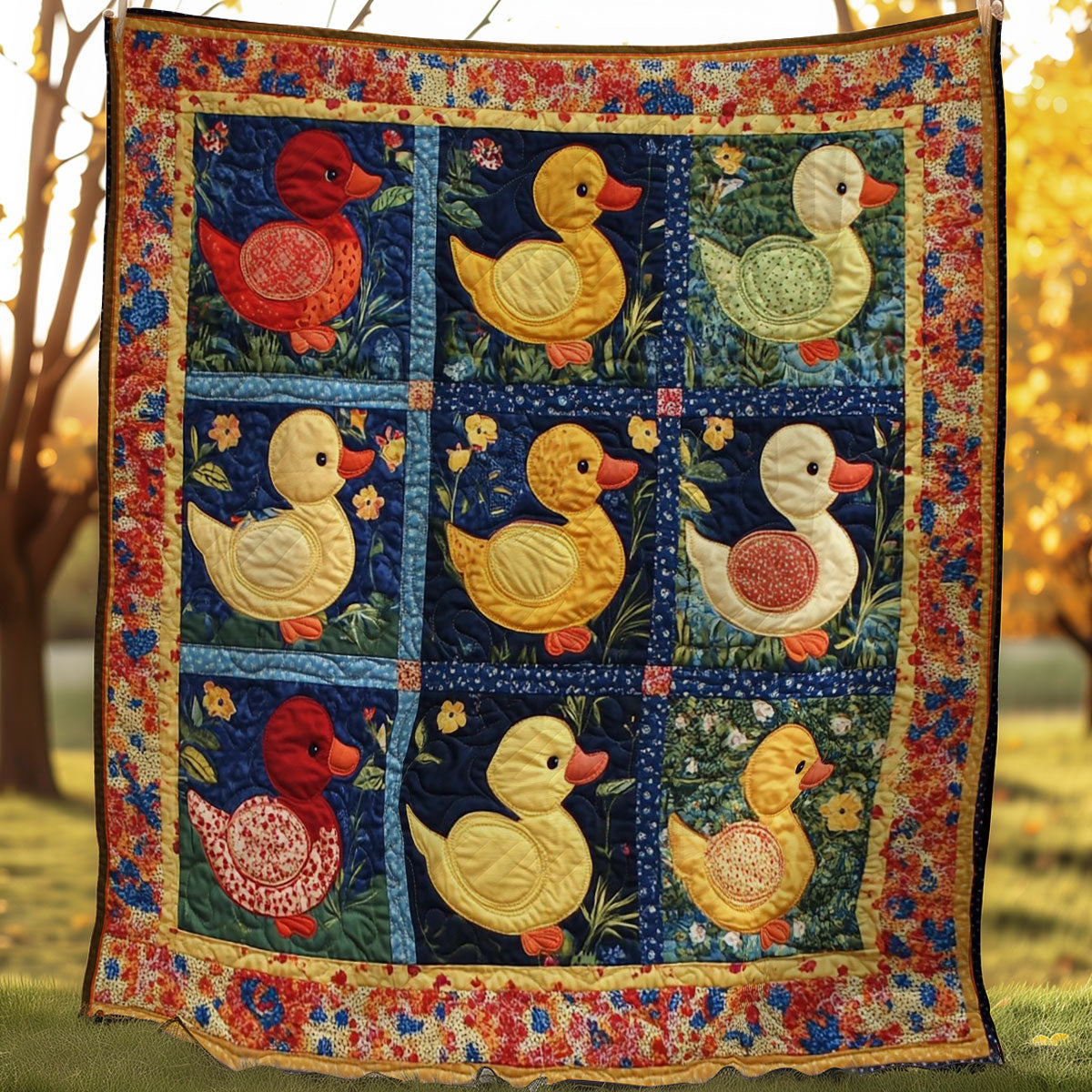 Cartoon Duckies WM0308031CL Quilt