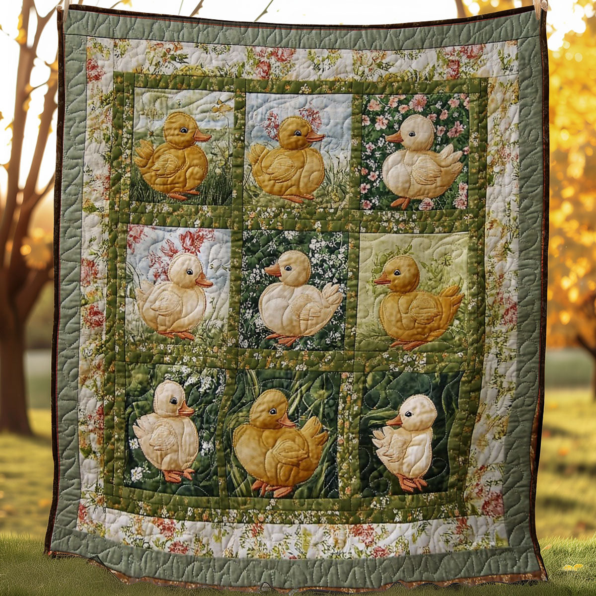 Cartoon Duckies WM0308032CL Quilt