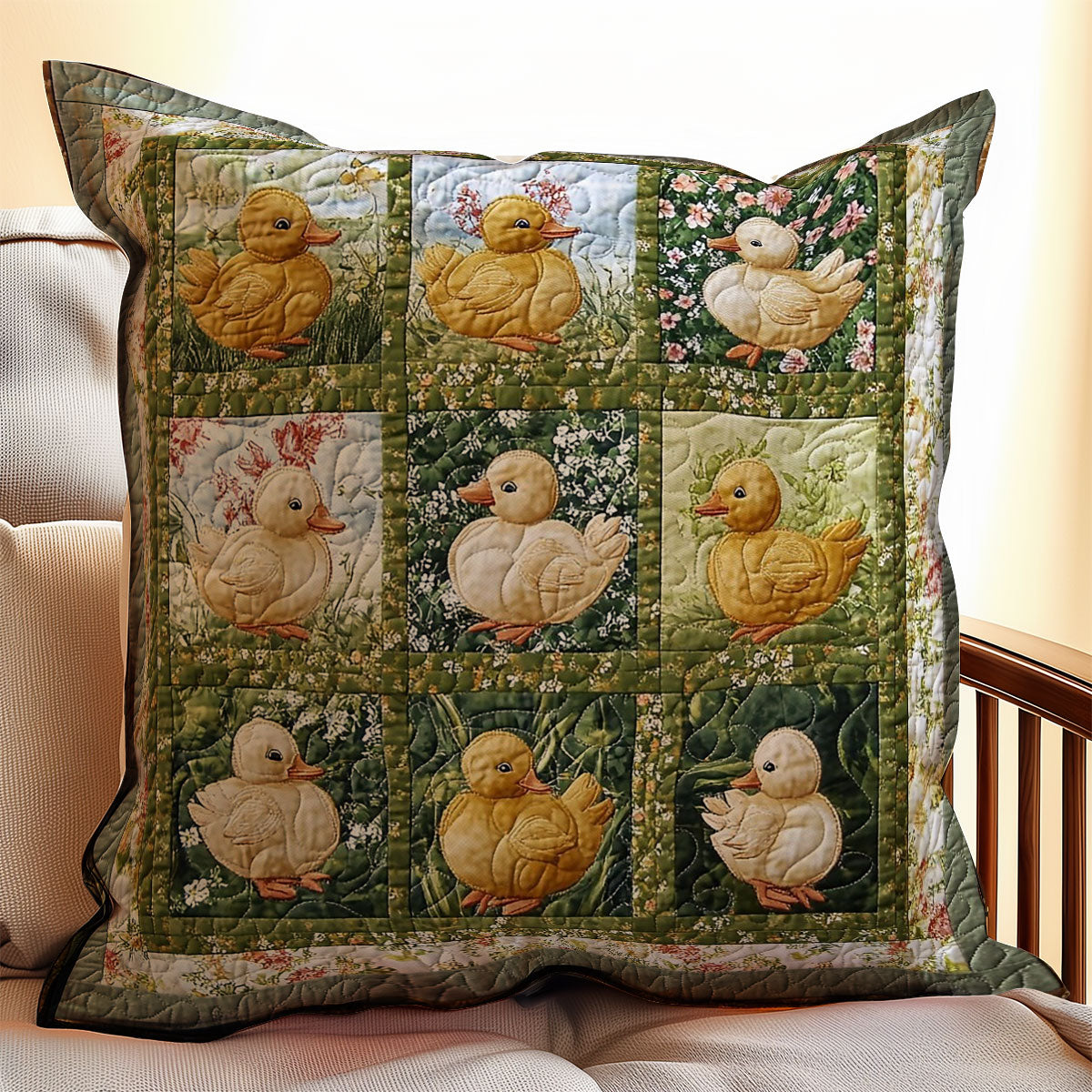 Cartoon Duckies WM0308132CL Quilt Pillow Case