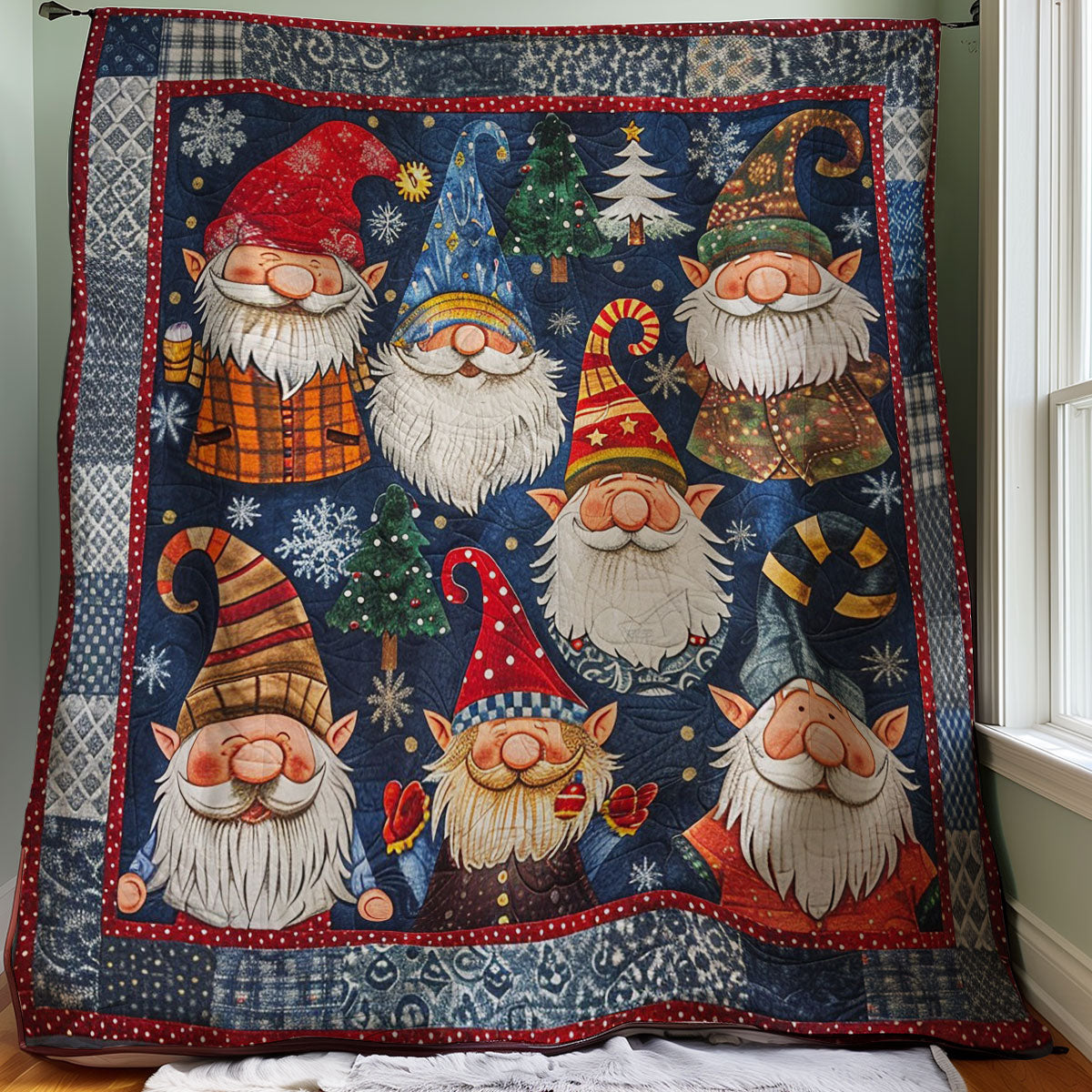 Cartoon Gnomes Christmas WM1608001CL Quilt