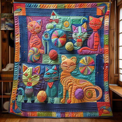 Cat And Wool Patchwork WN0908053CL Quilt