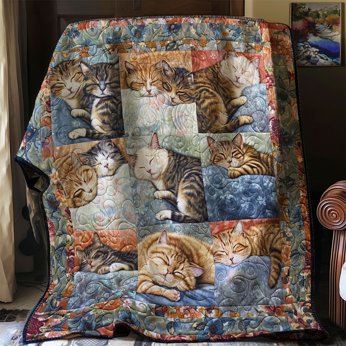 Cat Nap Comforter WN2108001CL Quilt