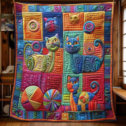 Cat Playful Yarn WN0908039CL Quilt
