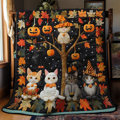 Cat Witch Halloween WN1609049CL Quilt