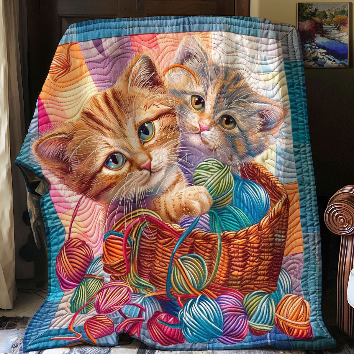 Cat With Yarn SR2008009CL Quilt