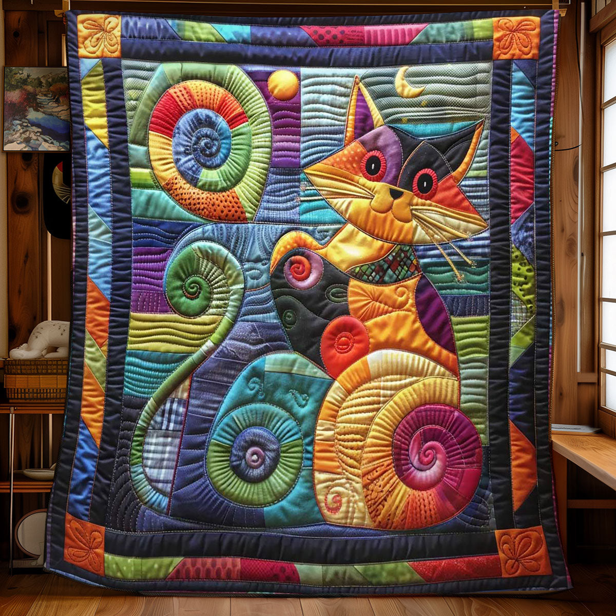 Cat's Artful Embroidery WN0908034CL Quilt