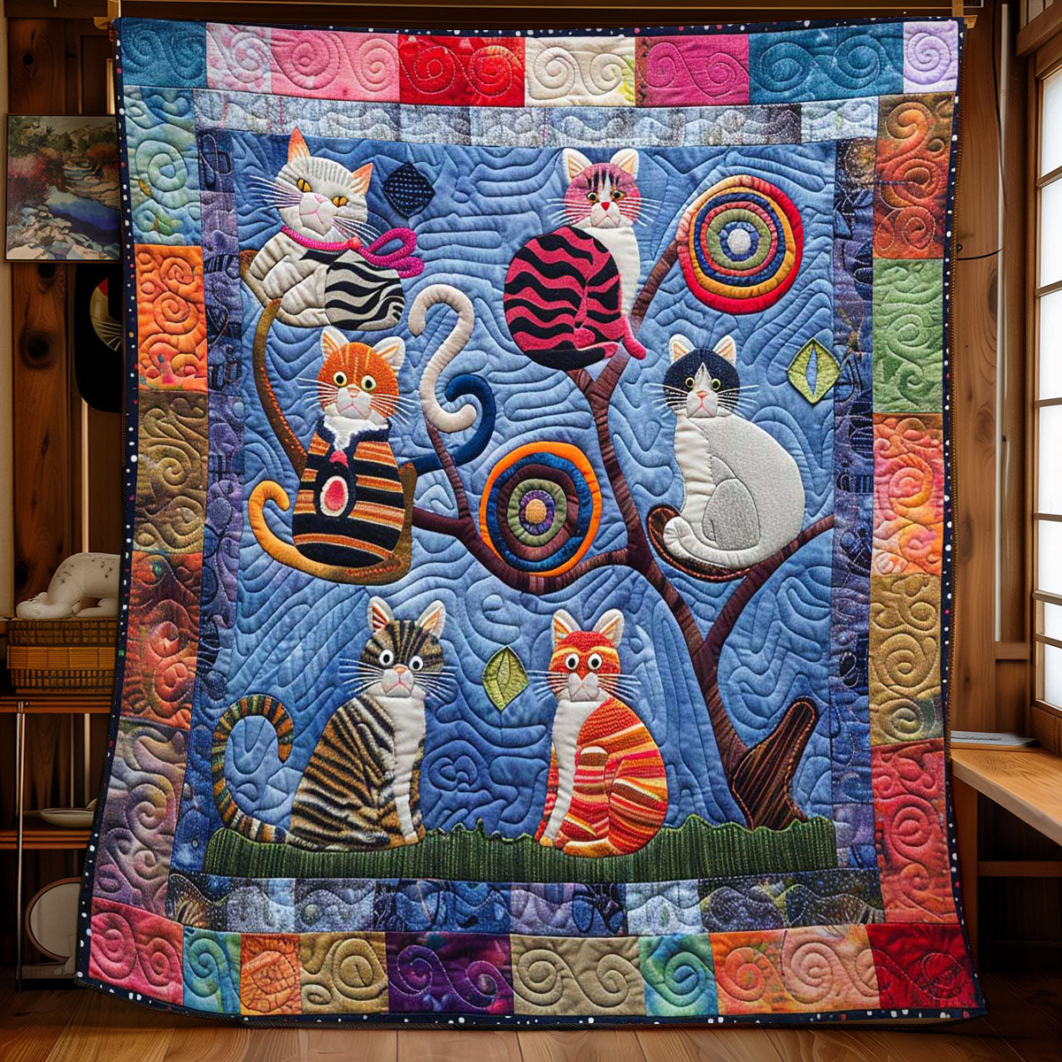 Cat's Playful Pranks WN0908071CL Quilt